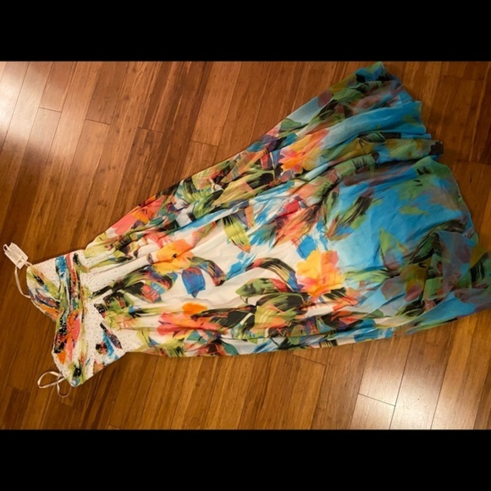 David’s Bridal Floral Evening Gown